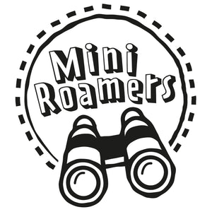 Mini Roamers Logo Kreativset für den Urlaub mit Kind oder den Familienurlaub in Italien, Hamburg entdecken, Berlin mit Kind, Reisespielzeug für den Kurztrip mit Kindern